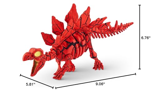 Robo Alive Volcano Dino Fossil Find Stegosaurus by ZURU Boys Age 5+ Dig and Discover, STEM -Excavate Prehistoric Fossils, Educational Toys, Great Science Kit Gift (Stegosaurus)