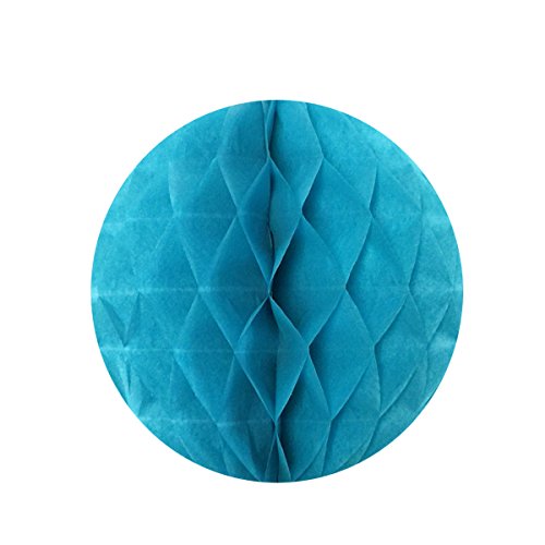 Wrapables 8" Set of 4 Tissue Honeycomb Ball Party Decorations for Weddings, Birthday Parties, Baby Showers, and Nursery Décor, Aqua - color: Aqua, Set of 4