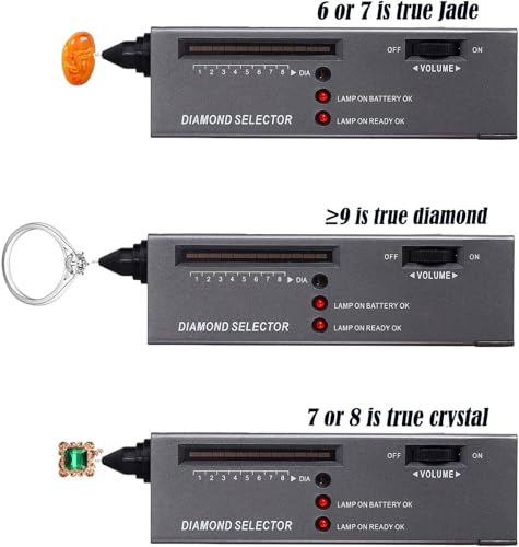 Diamond Tester,Jewelry Diamond Tester Pen+200g/0.01g Mini Jewelry Scale+60X Mini LED Magnifying, Professional Diamond Selector for Novice and Expert,Thermal Conductivity Meter(Diamond Tester +) - color: Diamond Tester +