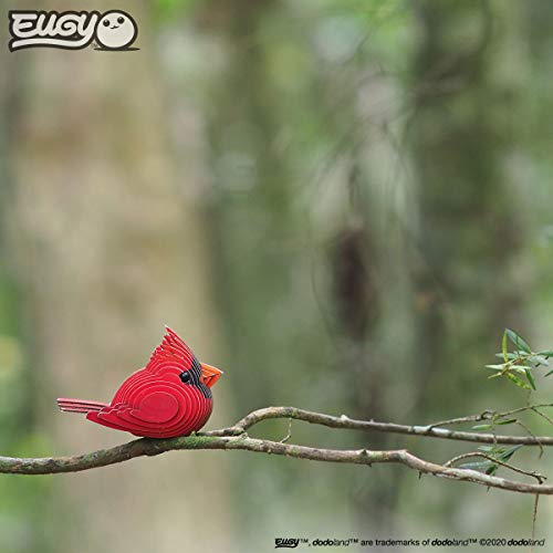 EUGY Cardinal 3D Puzzle, 30 Piece Paper Craft Kit for Kids 6+