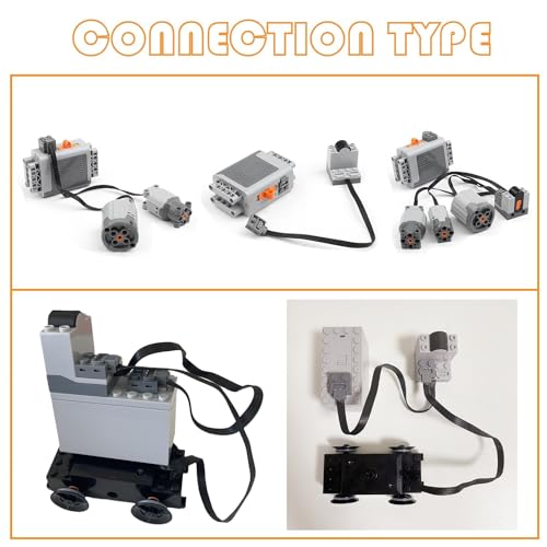 16 PCS Technology Power Function Motor Set Remote Control Motor Kit Compatible with Technic Power Function Kit