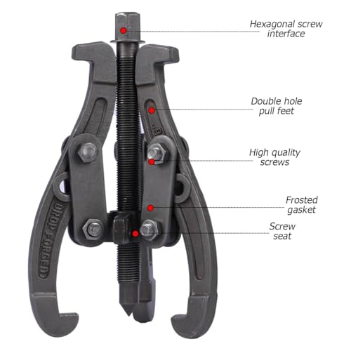 BELOMI 3 Jaw Inner Bearing Puller, Pilot Bearing Gear Puller for Auto with Reversible Jaws, Heavy Duty Gear Extractor Tool for Automotive Wheel, Pulling Kit for Motorcycle Car SUV (12 inch) - size: 12 inch