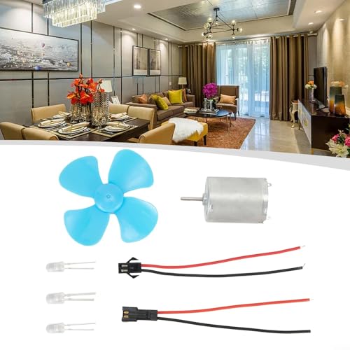 Wind Turbine Generator Kit 12V With Motor And 4-Leaf Paddle, DC 0-20V Output For Small Wind Power Projects