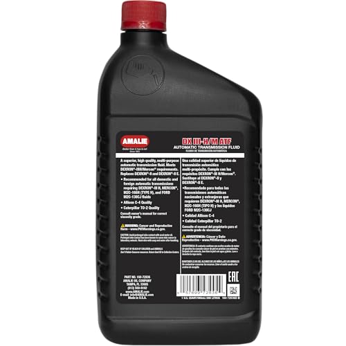 AMALIE DX-III-H/M Automatic Transmission Fluid (160-72836-56) 1 Quart Bottle, Pack of 12 | Made in USA - size: 1 Quart Bottle, Pack of 12