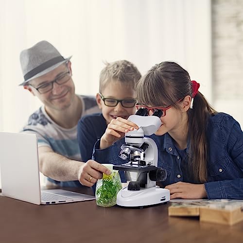 SELFIE CAT 200X-5000X Binocular Compound Microscope for Adults & Students