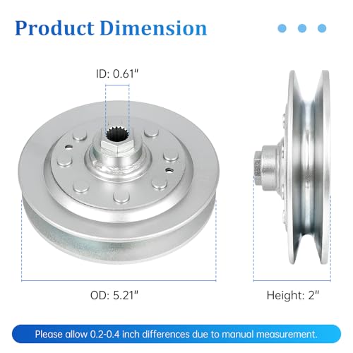 UP2WIN AM124055 Sheave Pulley Comaptible with John Dee re Mowers, Transmission Idler Pulley Compatible with John Dee re GT225 GT235 GT235E GT245 GX255 Lawn Tractors - size: AM124055-1pc