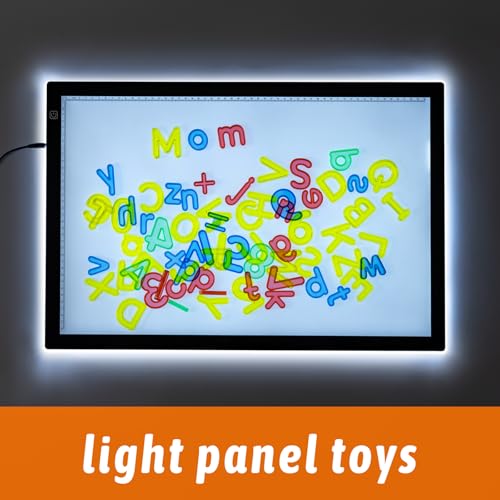 66 Pcs Plastic Letters and Numbers, Light Table Manipulatives - color: Letters and Numbers
