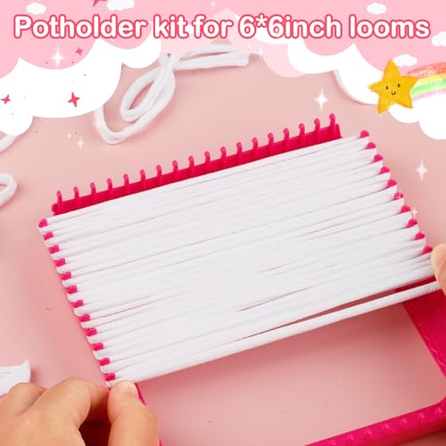 600pcs Weaving Loom Refill Loops for 7” Potholder Loom,White Colors - color: White