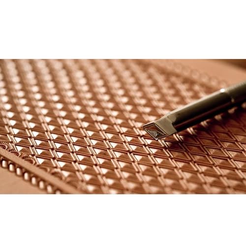 Leather Diamond Stamps Stamping Tools 3D Geometric Pattern Leathercraft Carving Working Tools 304 Stainless Steel Stamp Set (4pcs(S+M+L+XL))