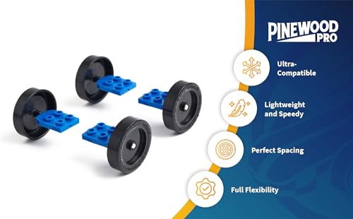Brick Derby™ Wheel and Axle Assembly Set 4 Pack | Building Block Compatible