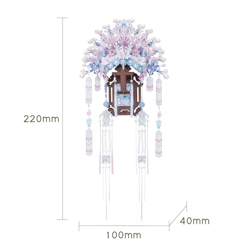 MU 3D Metal Puzzle Beijing Opera Crown Fridge Magnet Models Kits Building 3D Wooden Puzzles, DIY Refrigerator Magnet Craft Work Miniature Building, Birthday Gifts Home Office Room Decor - color: Chinese Opera Crown