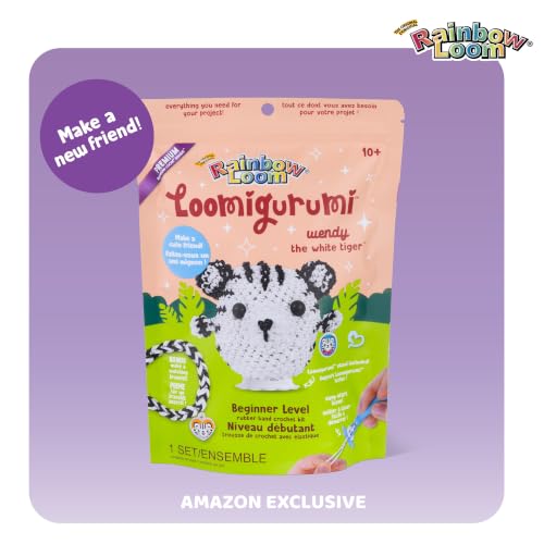 Rainbow Loom Loomigurumi Kit - White Tiger Rubber Band Crafting Set - style: White Tiger