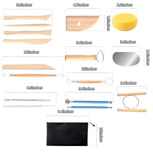 S & E TEACHER'S EDITION 17 Pcs Pottery & Clay Sculpting Tools - size: 17 PCS