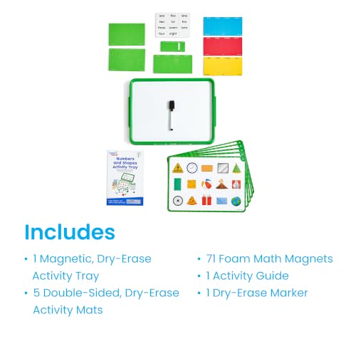 hand2mind Numbers and Shapes Activity Tray, Includes 10 Activities, Ages 3+