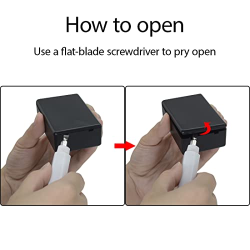 LeMotech Project Box 10 Pieces ABS Plastic Electrical Project Case Small Junction Box for Electronics Black 3.1 x 2.0 x 1.0 inch (80 x 50x 26 mm) - size: 3.1" x 2.0" x 1.0"(10pc)