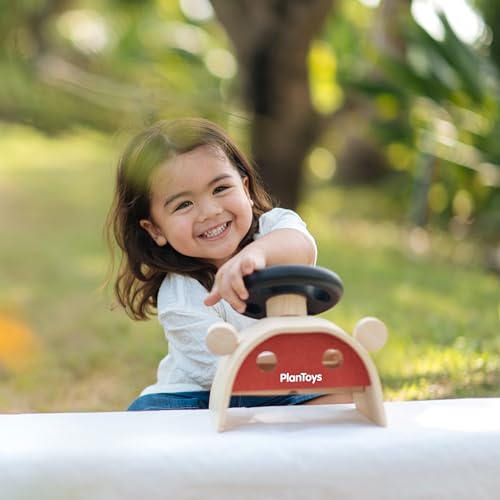 PlanToys® Wooden Driving Console Montessori Kids Pretend Play Dashboard Toy - color: Driving Console
