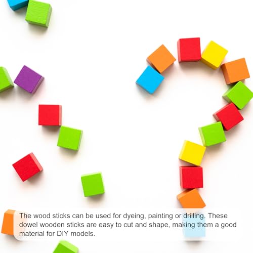 MECCANIXITY 6pcs Wood Sticks 1"x1"x15" Rectangle Wooden Cube - size: 1"x 1" x 15"