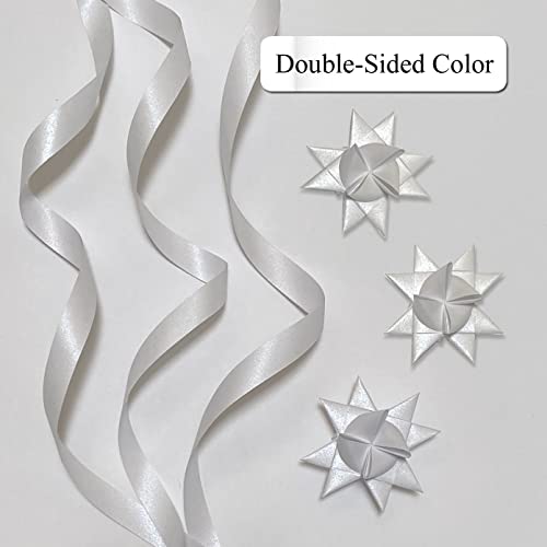 Pearlescent White Paper Strips for Weaving Projects (Single Color Packs). Paper Strips for Moravian Stars, German Stars and Froebel Stars. 50 Strips per Pack (Pearl white, 3/4 x 20 inch) - color: Pearl white, 3/4 x 20 inch