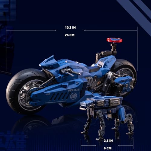 Pipigirl Moshow Assembly Free Mech Action Figure, Chang'an Guard Motorcycles Robot Dogs, 10.2 inch Length Collectible Mecha Kits - color: Jimo2