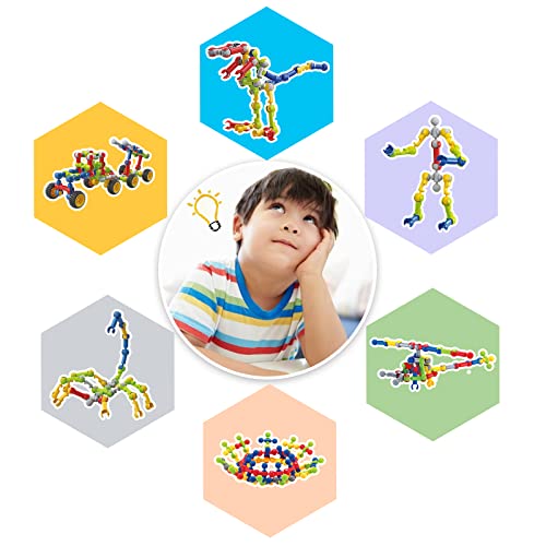 Building Toys for Kids Ages 4-8, STEM Toys for 3 4 5 6 7+ Year Old Boy Gift - style: 170pcs