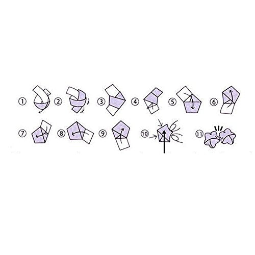 yueton 300 Sheets Glows in The Dark Stars Folding Paper - Lucky Wish Star Origami Paper
