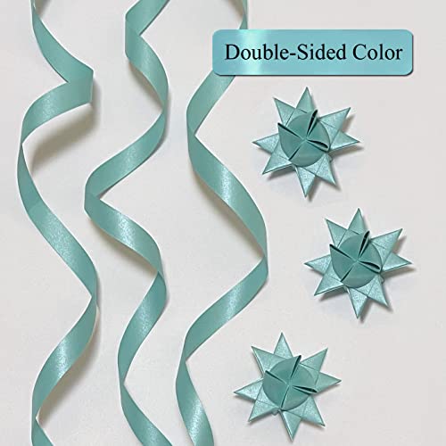 Pearlescent Paper Strips for Weaving Projects (Single Color Packs). Paper Strips for Moravian Stars, German Stars and Froebel Stars. 50 Strips per Pack (Pearl Robin Egg, 3/4 x 19 inch) - color: Pearl robin egg, 3/4 x 19 inch