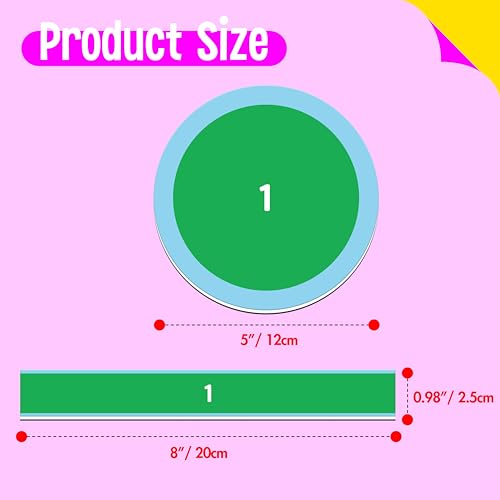 SpriteGru 156 PCS Magnetic Fraction Tiles Circles, Educational Math Magnets Learning Manipulative Fraction Bars Set for Preschool Elementary School - style: Circle + Rectangle