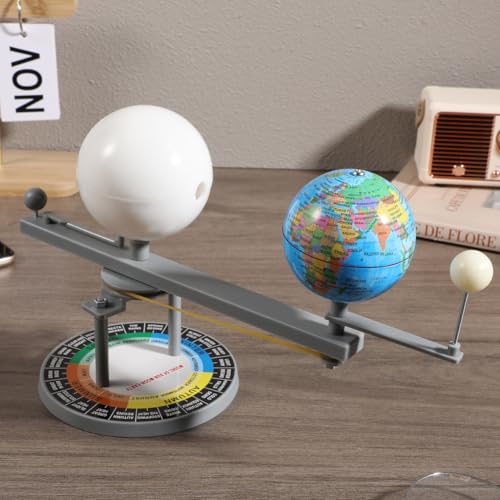 UPKOCH Sun Earth Moon Orbital Model, Kids Solar System Model Orbital Planetarium Model Astronomical Science Educational Kits for Kids Gifts School Teaching Tool