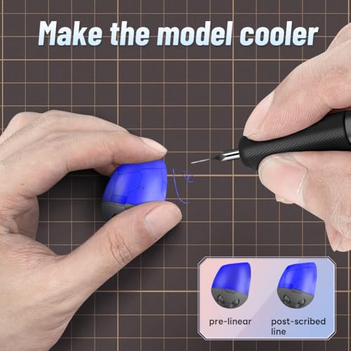 stedi Model Scriber 0.2mm Tungsten Steel Blade Panel Line Tool for Models - style: Black+0.2mm
