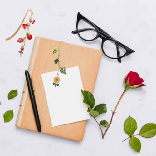 250Pcs DIY Metal Bookmark Making Kit, Custom Bookmark Set with Book Charms