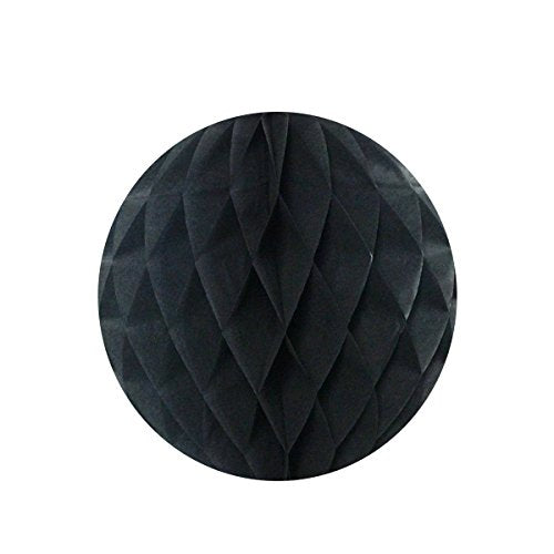 Wrapables 6" Set of 5 Tissue Honeycomb Ball Party Decorations for Weddings, Birthday Parties, Baby Showers, and Nursery Décor, Black - color: Black, Set of 5