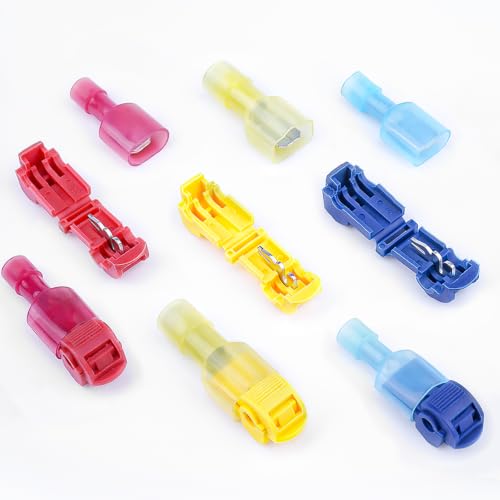 TICONN T Tap Wire Connectors, T Wire Quick Splice Connector, T Connectors for Wiring with Storage Case (Red 80 Pcs) - style: Red 80 Pcs
