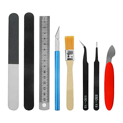 15Pcs Modeler Basic Tools Craft Set for Gundam Model Tools Kit with Plastic Box for Model Assemble Car Hobby Model Building Repairing and Fixing DIY Craft kit
