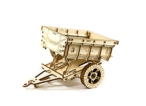 WOODEN.CITY Wooden 3D Puzzle Trailer, 119 Pieces, Engineered Wood, DIY Model Kit for Adults - color: 4x4 Offroad