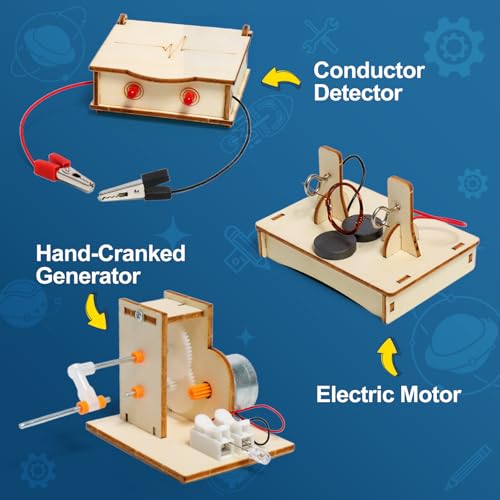STEM Science Kits for Kids Ages 8-12, Wood Arts and Craft Kits for Boys 6-8, Wooden 3D Puzzles, STEM Toys for Boys Girls Age 8-12 5-7 8 10 12 13 14 Gift Idea.