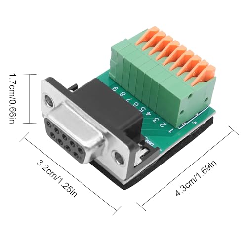 XMSJSIY DB9 Solderless Adapter RS232 D-SUB Serial to 9-pin Port(DB9 Female) - style: DB9 Female