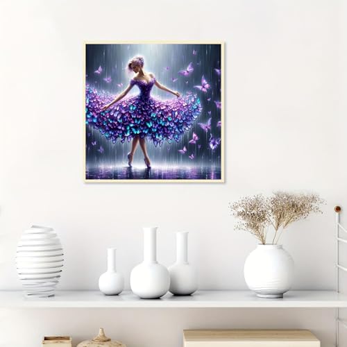 BSNRCH Butterfly Fairy Diamond Art Kits for Adults,Butterfly Art and Crafts,5D DIY Handicrafts,Diamond Painting kit, Halloween Diamond Mosaic Kits,Diamond Dots for Beginner,12X12 inch - color: Butterfly Angel Fairy
