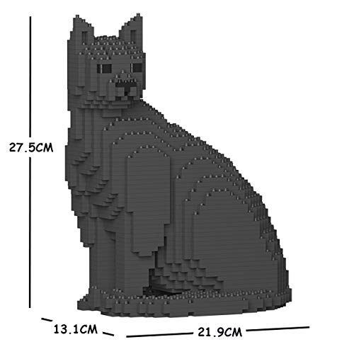 JEKCA Cat 06S-M03 | Gray Cat Plastic Building Blocks | Age 14+ - color: Grey