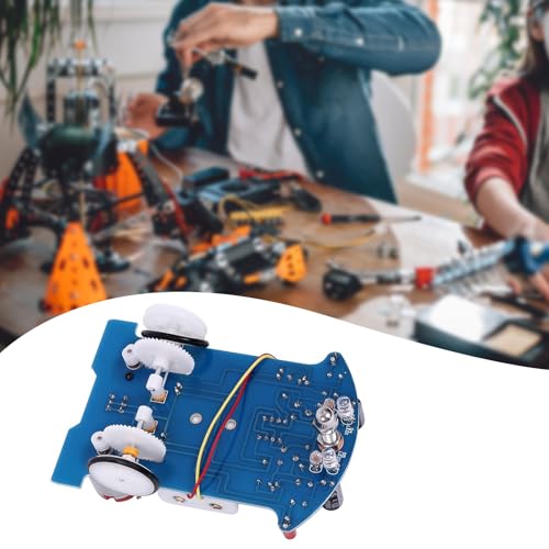 DIY Electronic Kit Car Automatic Induction Intelligent Tracking Line Car Patrol Smart Robot Practice Kits Fun Experiment Teaching Practice Circuit Board - color: D2-4