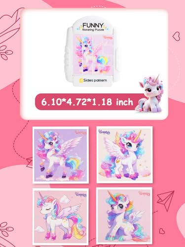 16-Piece Rotating Puzzles for Kids, Toddlers Toys 3+ - color: Pink
