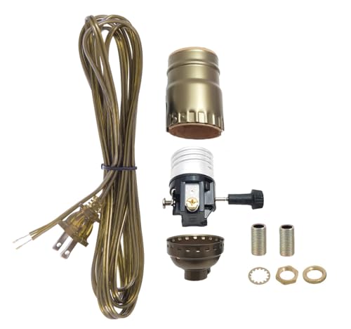 B&P Lamp® Nickel Plated Socket with Matching Cord Set and Basic Hardware - color: Clear Silver