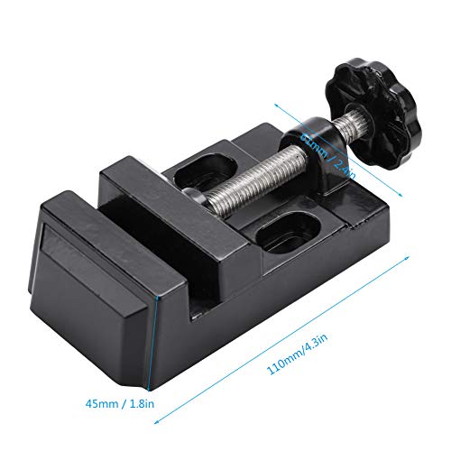Mini Table Vise, Aluminium Alloy Small Household Bench Clamp for DIY Craft Jewelry Making, 4.3 Inch Portable Vise