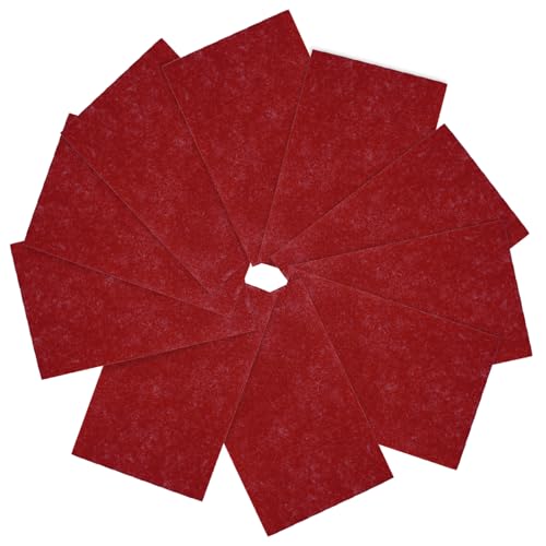 10Pcs Felt Sheets Fabric, 7" x 11" Soft Felt Squares for Craft, 1mm(Burgundy) - color: Burgundy