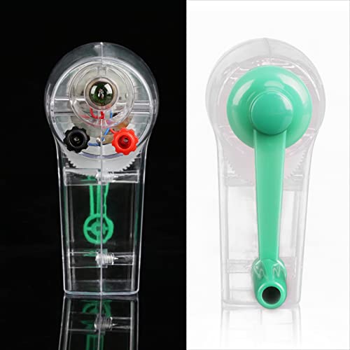 Eujgoov Hand Crank Generator, Educational Science Kit, Power Up to 6.3 Volts DC, Mechanical Energy for Classroom Demonstration