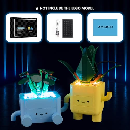 YEABRICKS LED Light Kit for Lego Happy Plants 10349 - style: Only Light Happy Plants