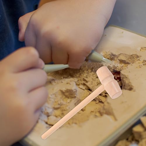SHINEOFI Dinosaur Digging Tools Toy Set for Kids Ages 4-12 - Small Lightweight Hammer Chisel and Brush Excavation Kit for Stem Learning and Gemstone Digging Activity