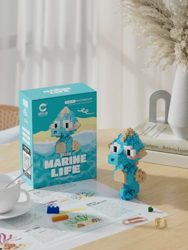 Seahorses Cute Sea Animals Creature Building Toy Marine Life - style: Seahorses