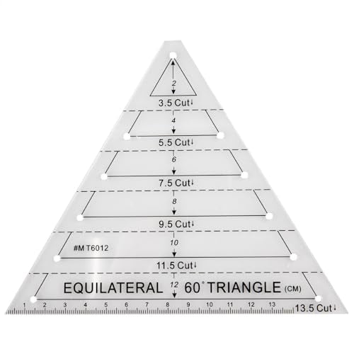 Craft County Acrylic Sewing Rulers – Transparent Measuring Tools for Sewing, Quilting, and DIY Crafts – Triangle - style: Triangle