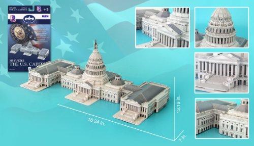 US Capitol Building 3D Puzzle, 132 Pieces - style: US Capitol Building
