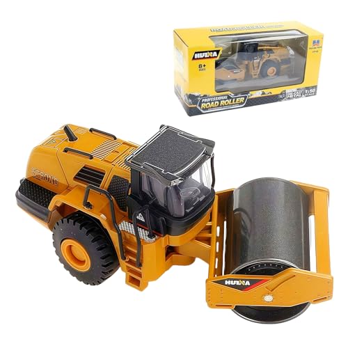 Gemini&Genius Rigid Road Roller, Steamroller Construction Site Vehicle Toys - color: 1:60 Road Roller